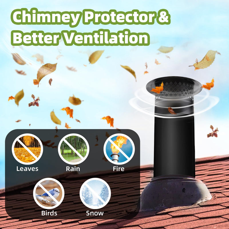 6 Inch Chimney Cap,Cone Top Chimney Cap with Screen,Wood Stove Pipe Cap 6" 6 inch Chimney Cap-Rhombic Screen Galvanized Steel
