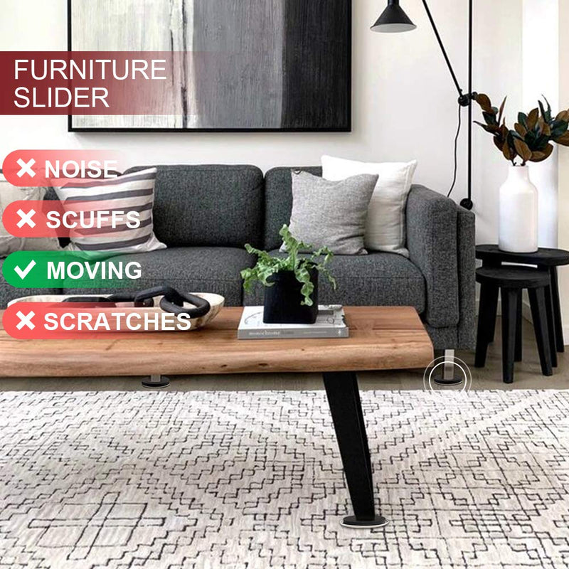 Yelanon Furniture Sliders, 20pcs-3 1/2” Felt Furniture Sliders for Carpet, Furniture Pads Hardwoods Floors, Heavy Furniture Movers Sliders, Reusable Moving Pads, Floor Protectors for Carpet 20pcs 3.5"
