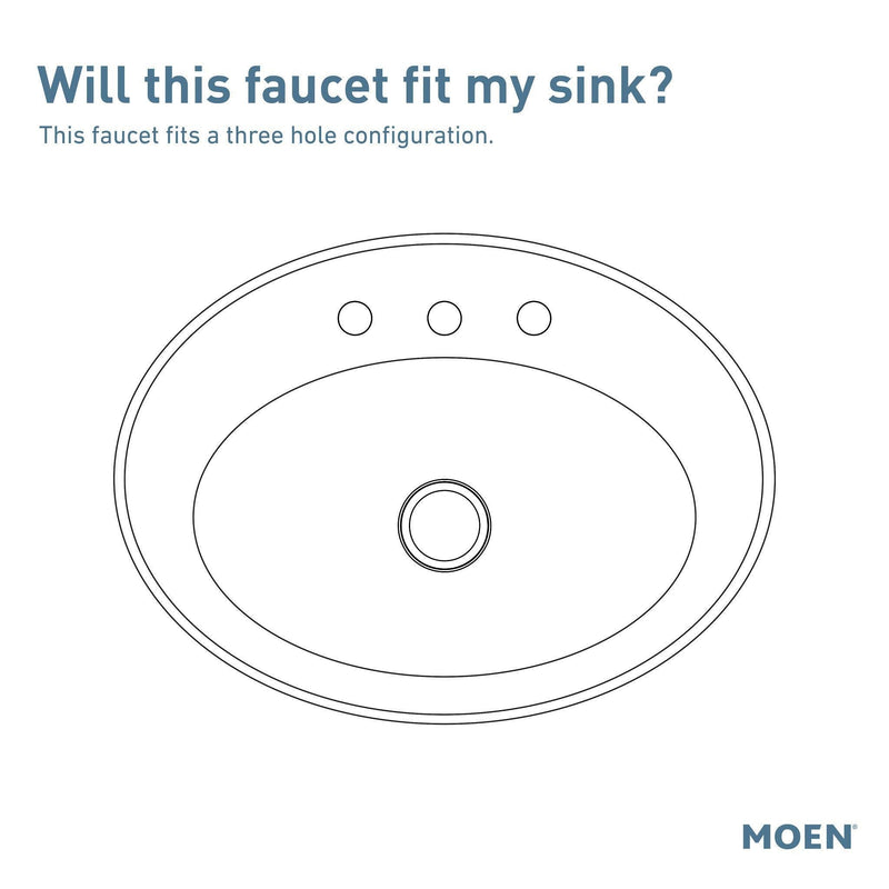 Moen Chateau Chrome Single Handle Bathroom Faucet Without Drain Assembly, L4605 0.5