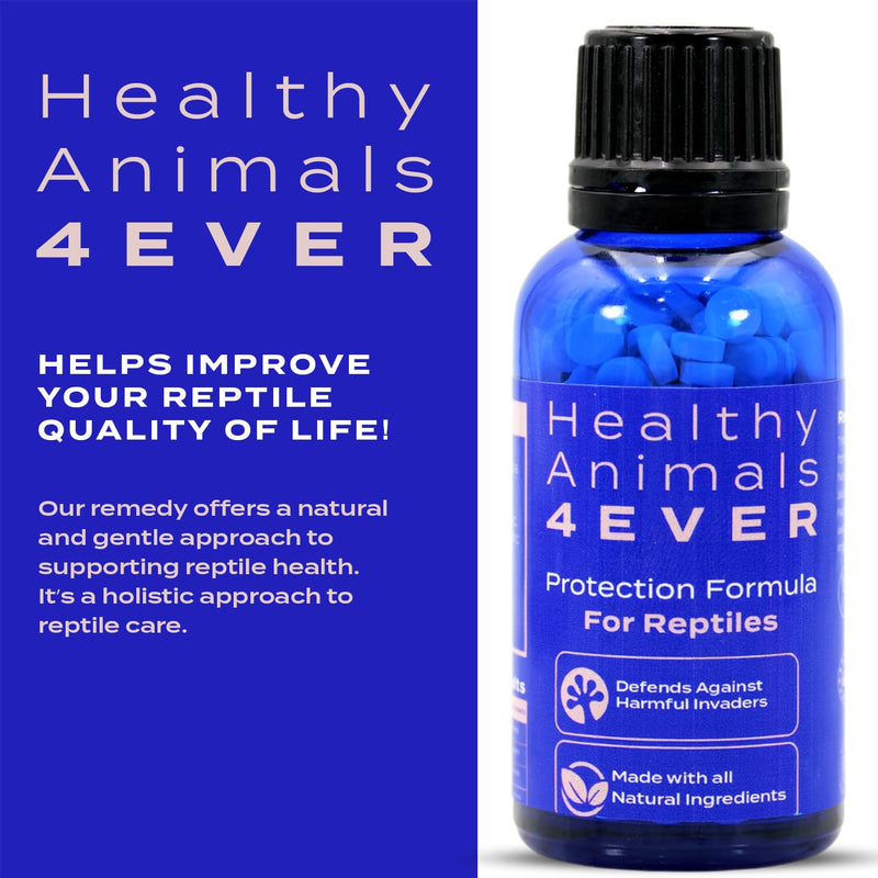 HealthyAnimals4Ever Reptile Protection Formula - Defends Against Internal & External Harmful Invaders, Supports Digestive Health & Vitality - Safe & Gentle Care - 300 Count - PawsPlanet Australia