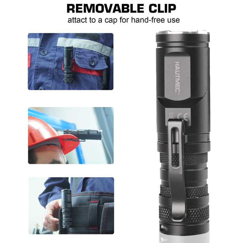 HAUTMEC 1400 Lumen Rechargeable Flashlights LED EDC Flashlight with 90 Degree Flashlight Swivel Head 5 Modes Pocket Flashlights Magnetic Base for Camping, Working, Outdoor, Hiking, Emergency Pro Swivel Flashlights