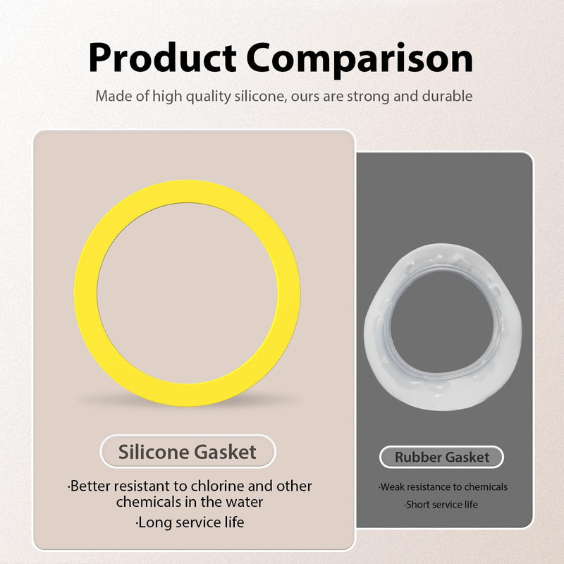 Flush Valve Seal for Kohler, 3 Pack Upgraded Silicone Toilet Replacement Tank Parts for K-GP1059291 Canister Flush Valve Kit Gasket