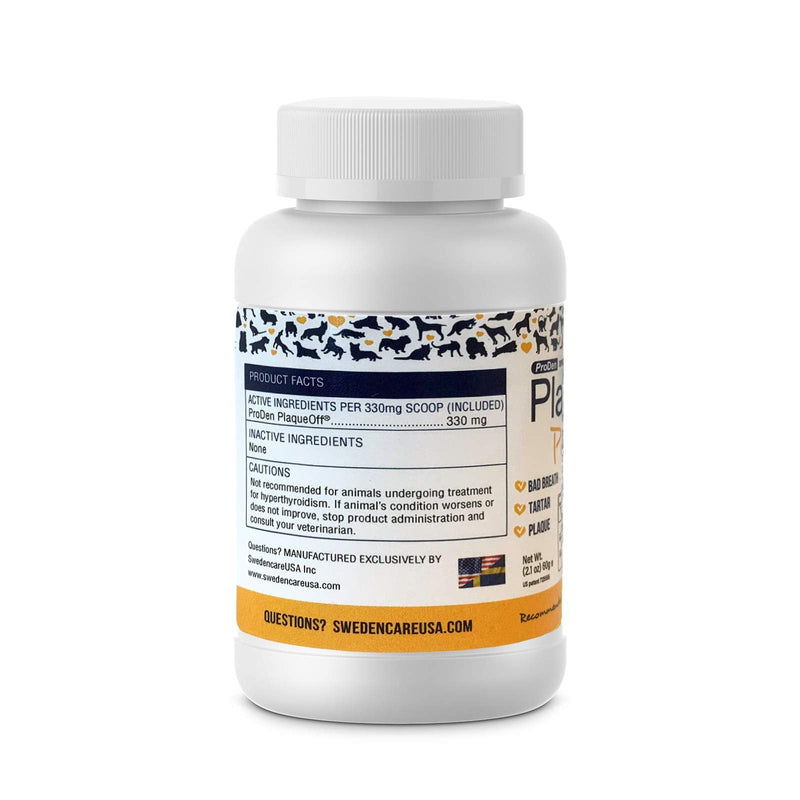 ProDen PlaqueOff Powder – Supports Normal, Healthy Teeth, Gums, and Breath Odor in Pets – 60 g - PawsPlanet Australia