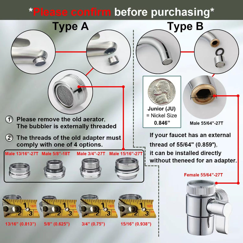 Premium Brushed Sink Faucet Handheld Bidet Sprayer for Toilet -Bidet Attachment Set for Warm & Cold Water with Dual Function, Perfect for Feminine Hygiene, Cloth Diaper,Bathroom Toilet Cleaning,etc Sink Faucet Sprayer
