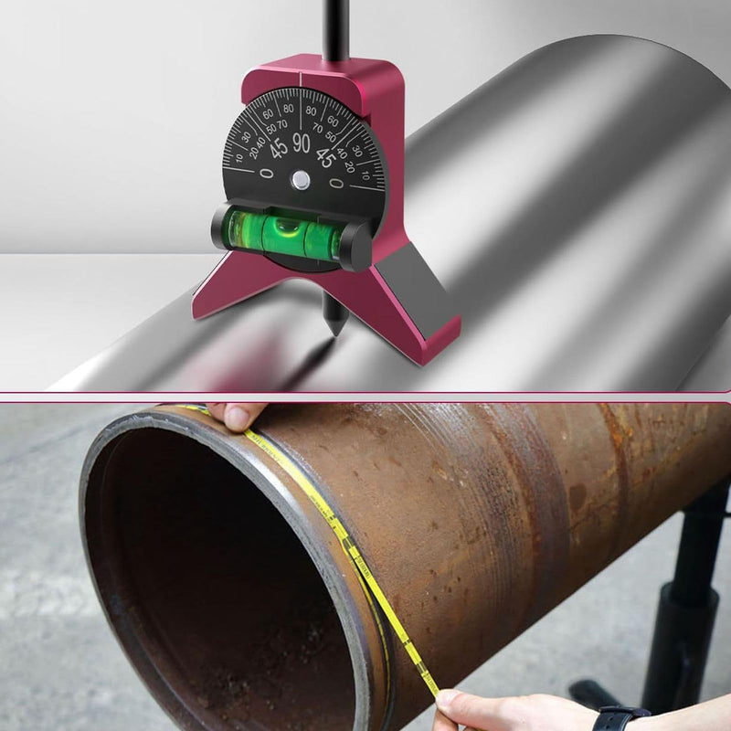 Pipe Center Finder, Pipefitter Tools with Magnetic Centering Head, Pipe Fitting Tools Center Finder to Measure Pipe Diameter from 1-1/2 to 6 Diameter