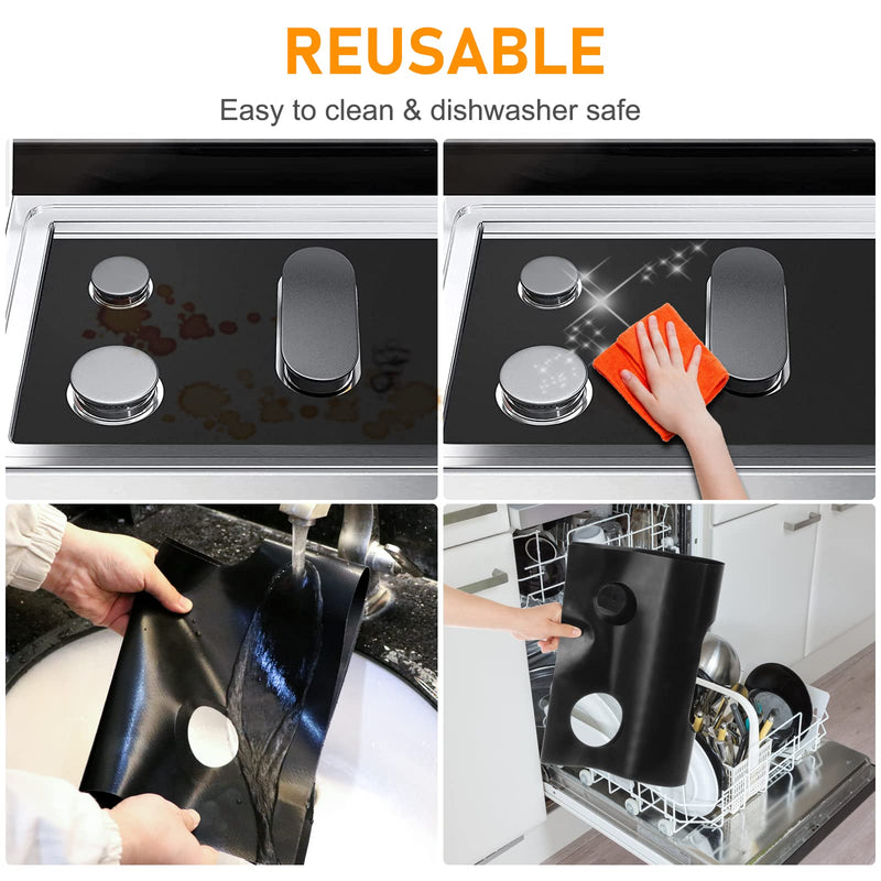 Stove Cover Gas Stove Top Burner Covers Protectors for Samsung Gas Range Stove Mat Protector Reusable,Oven Liners Mat Gas Range Protectors Covers,Non-Stick Washable Keep Stove Clean Stove Guard stove cover 24.29"*16.26"