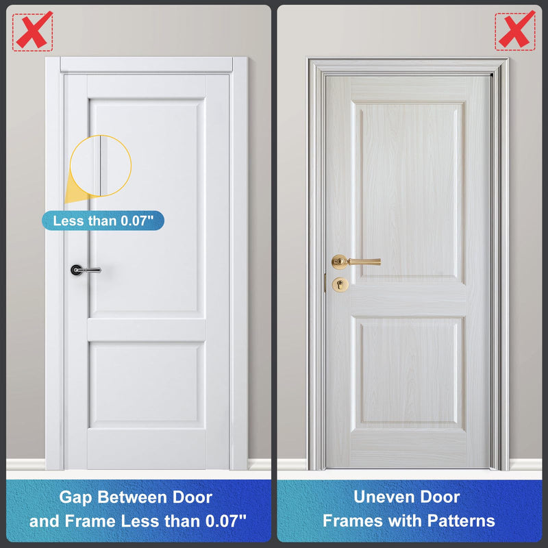 4Pack Door Reinforcement Lock Withstands 800lbs of Force - White Extra Proof Door Lock for Kids Safety with 8 Screws Prevents Unauthorized Entry,Add a Door Security Locks for Home Safety & Privacy 4