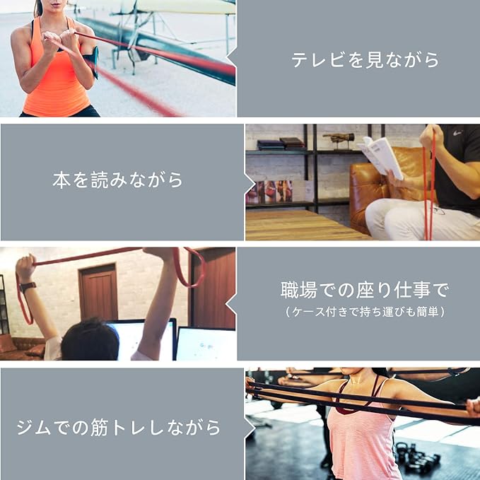 FREETOO Fitness Tube Exercise Band [Latest Enhanced Version] Training Tube Natural Rubber Body Modification Equipment Unisex Strength Training Linftig Muscle Red - NewNest Australia