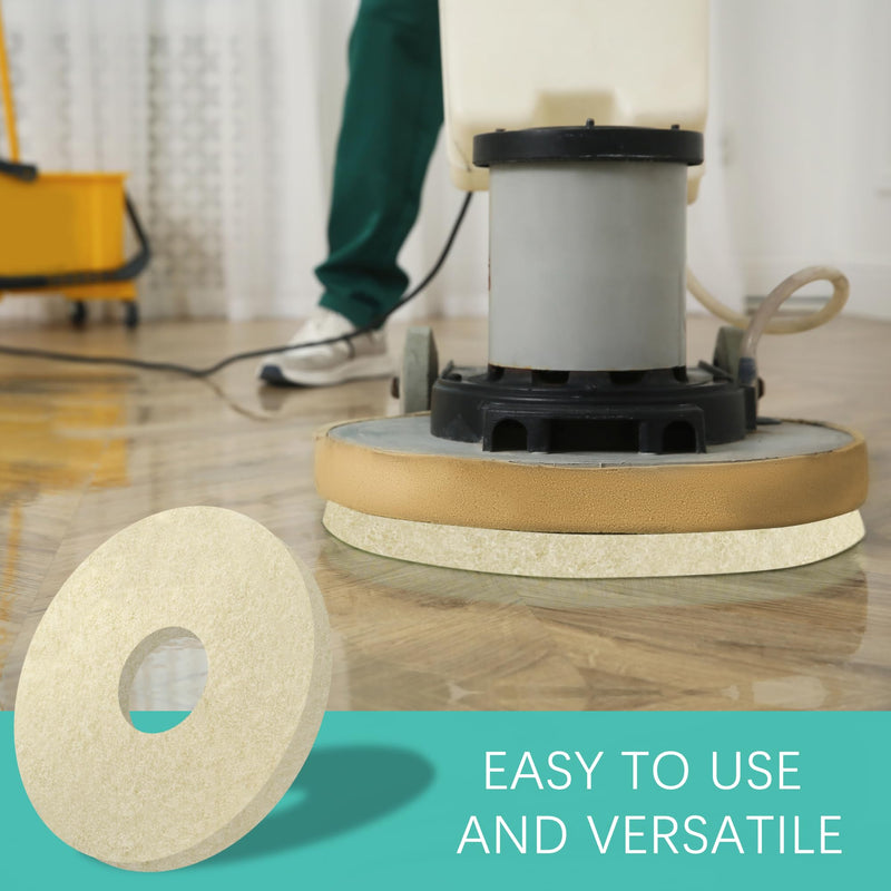 12" Polish Orbiter Pad 437.051 (2-Pack, White) fit for Oreck 550MC Orbiter Floor Machine .Fit Tile, Concrete, Vinyl Floors – Polishing 2