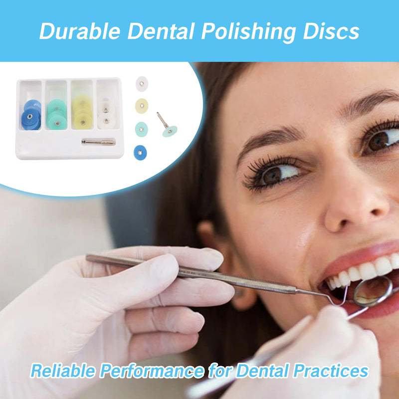 40 Pieces Composite Finishing Kit Dental Polishing Discs and Tools 12mm & 14mm Dental Polisher Supplies with Mandrel Stem Professional Denture Burs Sanding Strips Resin Material for Teeth