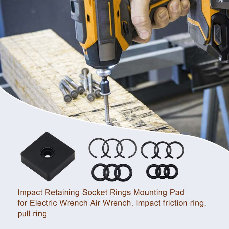 1/2" and 3/8" Impact Retaining Socket Clip with O-Ring, Including Anvil Retaining Ring Install Tool for Electric/Pneumatic Wrench（6/Pack）