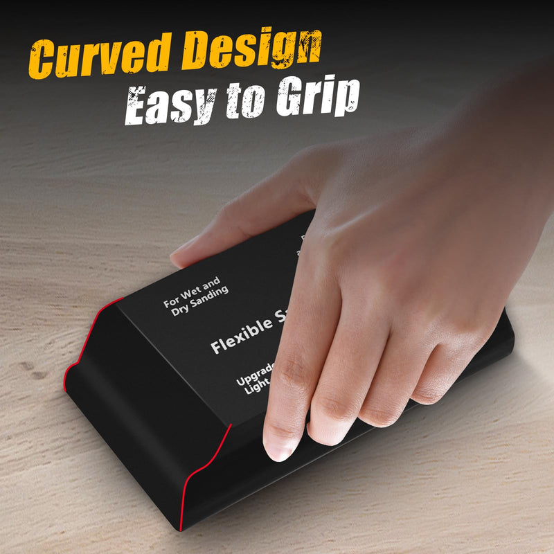 Sanding Block Kit 7 Piece - Flexible EVA Foam Wet or Dry Autobody Hand Sanding Blocks Kit for Automotive Car Wood Bodywork