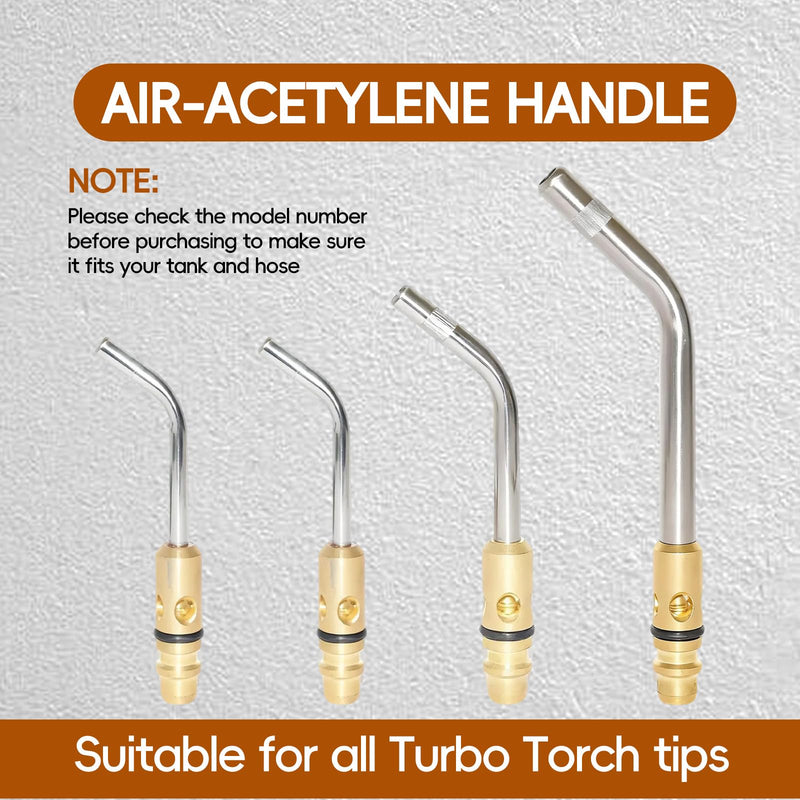 Turbo Torch G-4 Torch Handle with Valves, G-4 Acetylene Handle 0386-0308, Air Acetylene Kit, Swirl Torch Kit for Welding, Brazing, HVAC, Jewelry or Large-diameter Welding