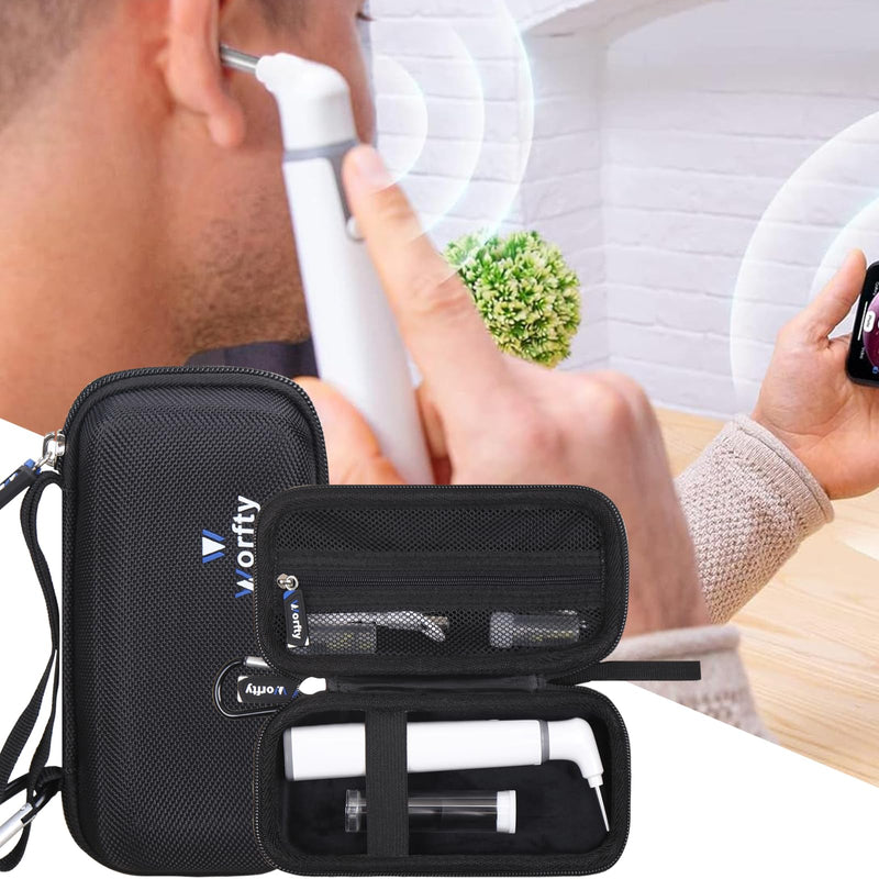Case for ScopeAround Otoscope with Light Ear Camera Dual View & Accessories, Case Compatible with ScopeAround Otoscope SASA39W - Hard Protective Travel Carrying Storage Organizer Bag (Black) Black