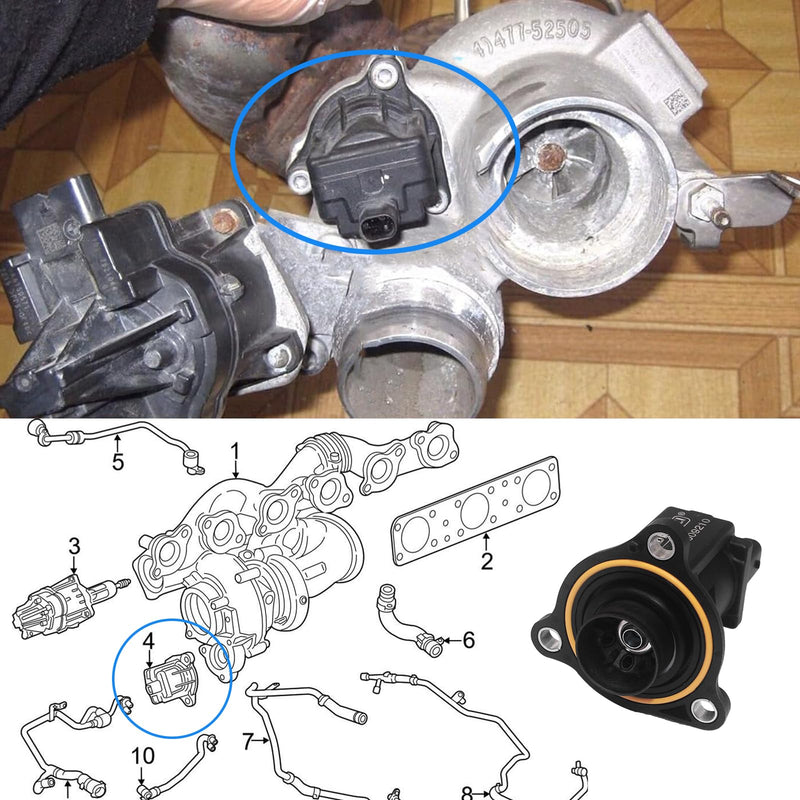 11657609210 Turbocharger Boost Pressure Relief Valve for BMW 228I 320I 328I 428I 528I X1 X3 X4 X5 Z4 2.0L 2012-2018 M2 3.0L 2016-2018 M760I M760LI 6.6L 2017-2020 Replace 704216050 0892281