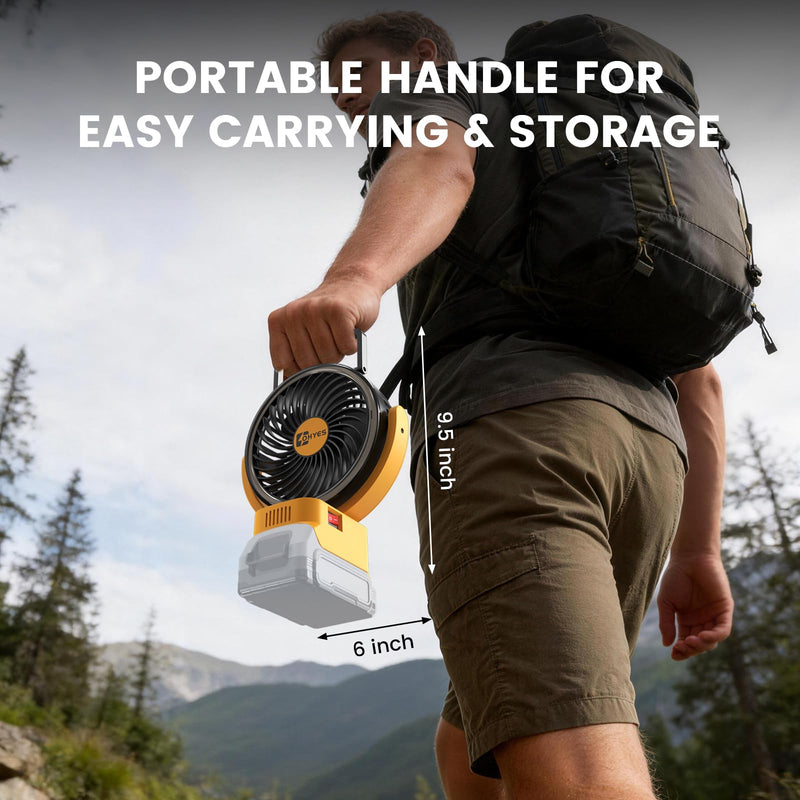 ohyes 5IN Jobsite Fan Fit For DeWALT 20V Max Battery