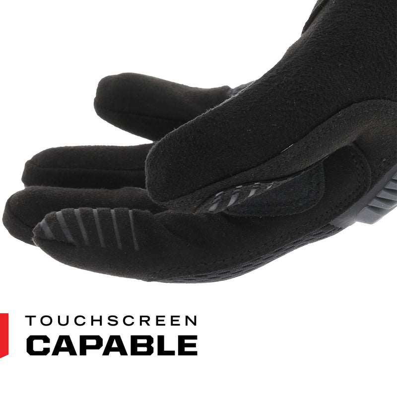 Mechanix Wear M-Pact Open Cuff Gloves - Abrasion-Resistant Gloves for Working Comfortably - Breathable Design - Secure Fit - Machine Washable - Touchscreen Capable - Black - X-Large Black/Grey