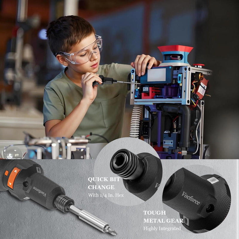 Electric Screwdriver, 5" Compact 400RPM Small Cordless Screwdriver