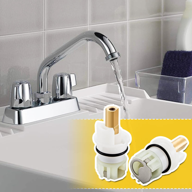 RP25513 faucet stem assembly, Replacement Kit for Delta two handle faucet repair kit, Includes RP4993 Seats and Springs, 4 Pack