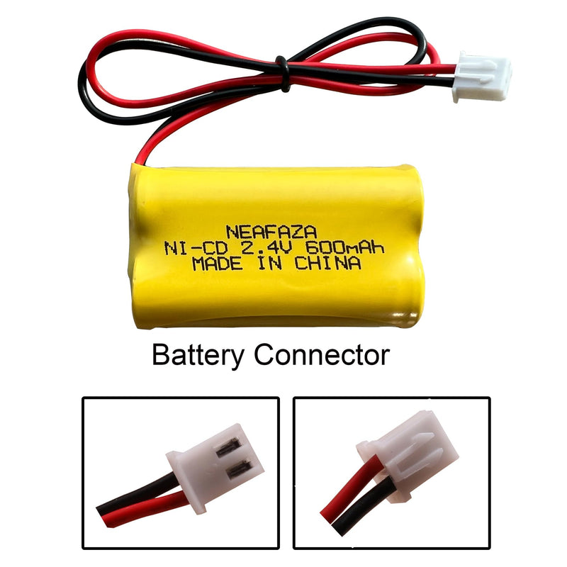 Exit Sign Emergency Light Battery Ni-Cd 2.4V 600mAh Compatible with Exitronix 10010036 Lithonia 10010034 Interstate NIC1394 BEL-179 (2 Pack) 2 Pack