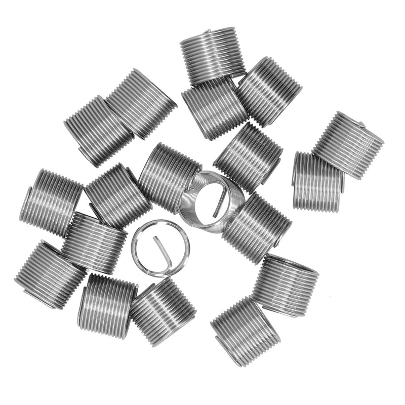 20Pcs Thread Repair Kits M14 x 1.25 Thread Repair Spiral Circle Insert Reducer Nut Threaded Expand Socket Set(1.5D) 1.5D