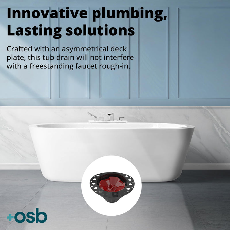 OS&B ITD35 Two-Piece ABS Island Tub Drain Rough-In Kit for 8/10-Inch Joists ITD35 - ABS