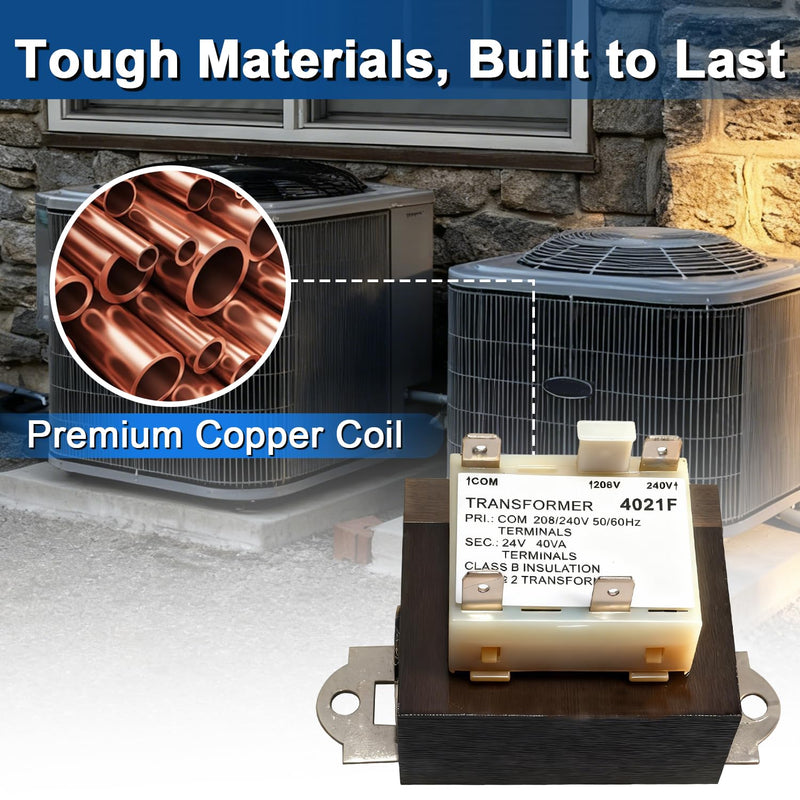 40VA HVAC Transformer Furnace Transformer 208/240V to 24V Compatible with Carrier Payne Tempstar ICP Arcoaire Heil HVAC Systems Replace#: HT01CN241 1172028 BE28316007