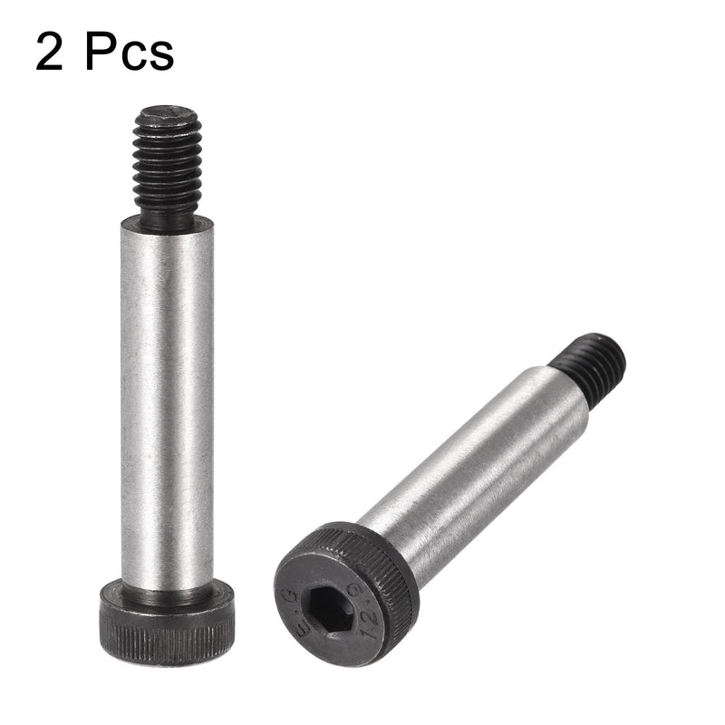 uxcell Alloy Steel Hexagon Socket Head Shoulder Screws Bolts, 2" Shoulder Length, 1/2" Shoulder Dia, 3/8-16 Thread, 2pcs 2" x 1/2"