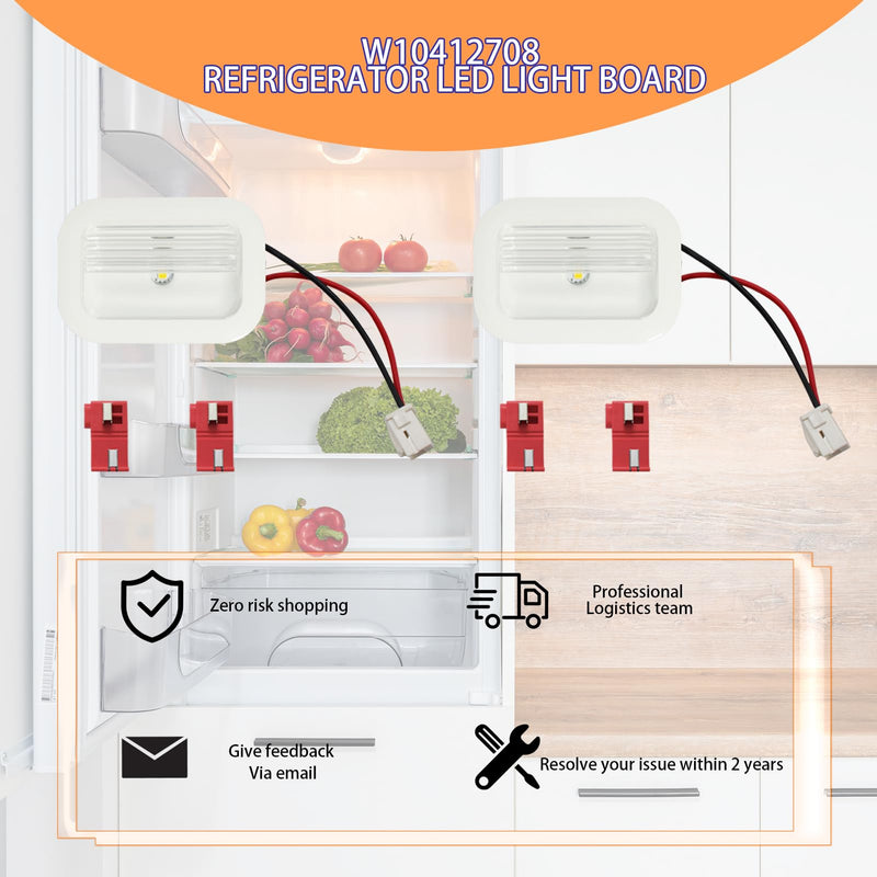 2025 Upgrade W10695459 W10843353 W11683243 For Whirlpool Maytag Refrigerator Led Light Module Component*2,Replaces W10660728 W10279030 W11205083 2-Year Warranty