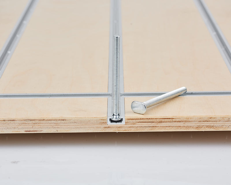T Track 24" with Wood Screws- Double-Cut Profile Aluminum T-Track with Predrilled Mounting Holes -Woodworking and Clamps-Fine Sandblast Anodized -Silver Color -2 Pack 24" T track ,2pk