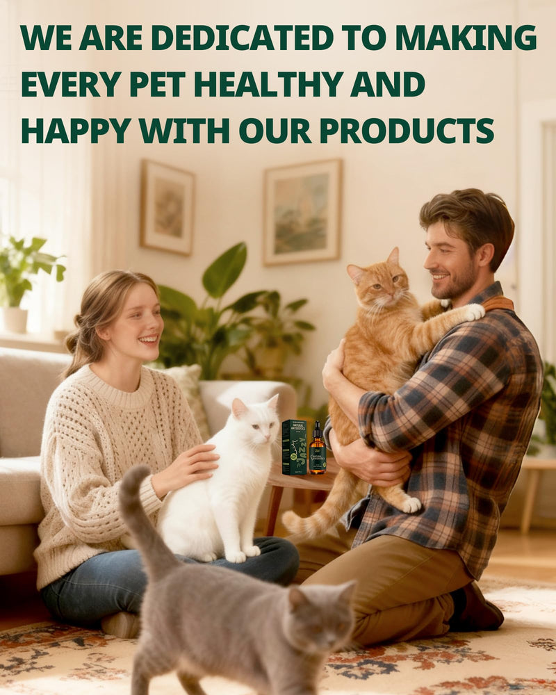 Antibiotics for Cats with L-Lysine & Taurine, Natural Cat Antibiotic Supplement for Immune Support & Allergy Relief, Respiratory Health, Sneezing & Runny Nose, for All Cats, Chicken Flavor, 2 Oz