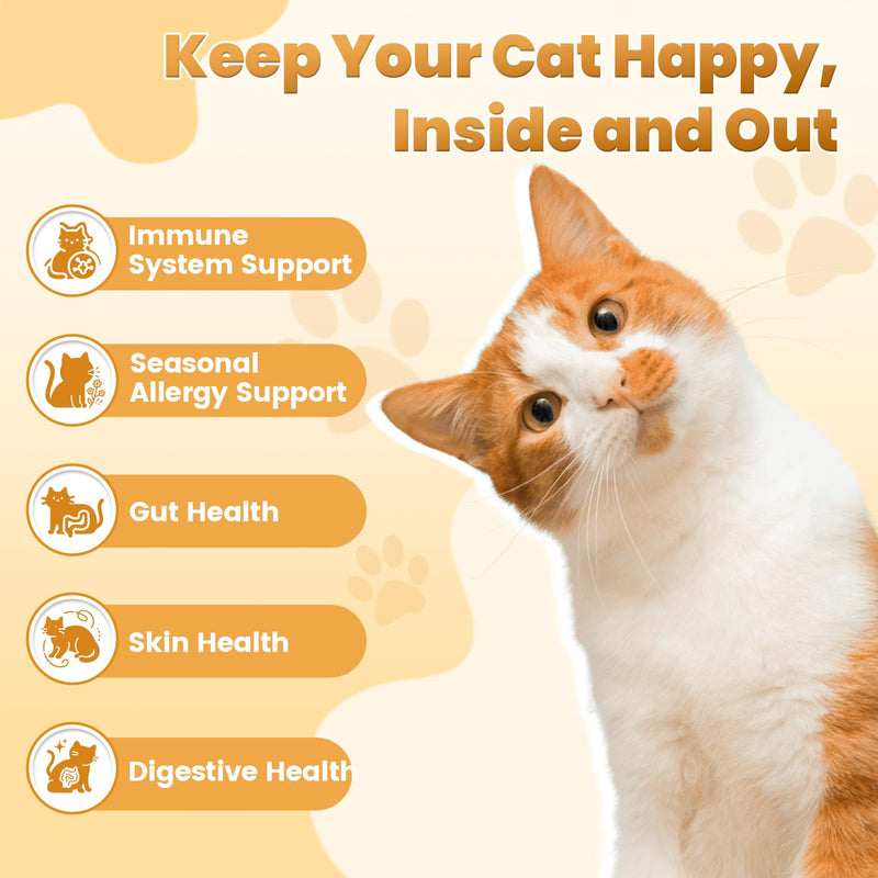 Allergy Relief for Dogs and Cats - Cat Allergy Tasty Chews + Dog Allergy Relief Drops- Healthy Skin, Gut & Coat Support for Cat or Dog Supplements Probiotic & Vitamins