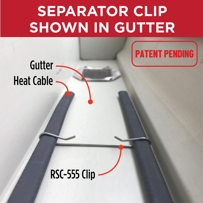 Clips for Separating Heat Cables in Gutters and on Roofs (10pack)