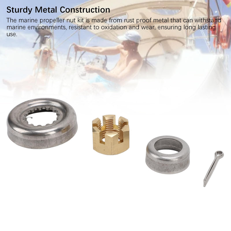 Propeller Nut Kit 66T W4599 00 Metal Proof Marine Prop Nut Installation Hardware Kit for Outboard Engine to