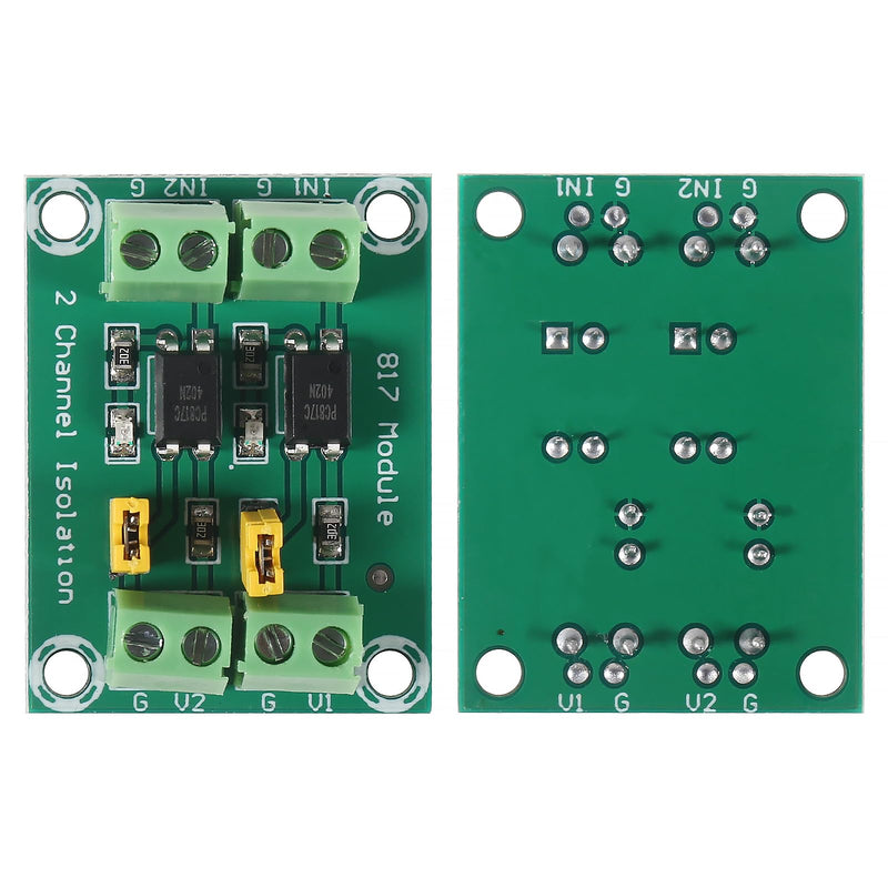 8pcs PC817 2 Channel Optocoupler Isolation Board Voltage Converter 3.6-30V Driver Photoelectric Isolated Module 817 Voltage Isolation Module