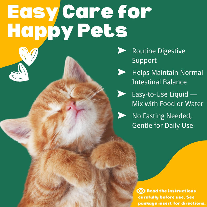 Liquid Dog & Cat Dewormer with Pyrantel Pamoate, for Roundworms & Hookworms, Easy-to-Use Oral Liquid Formula