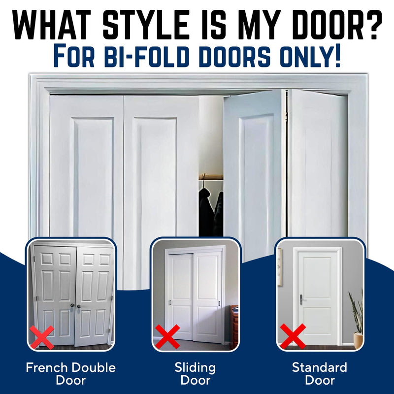 (4- Pack) - Safety Innovations Bi-fold Door Lock - Closet Protection Child and Pet Proof Bi-fold Door Lock - Tool-Free Installation - Unbreakable Clear Polycarbonate - for 1 3/8" Thick Wood Doors