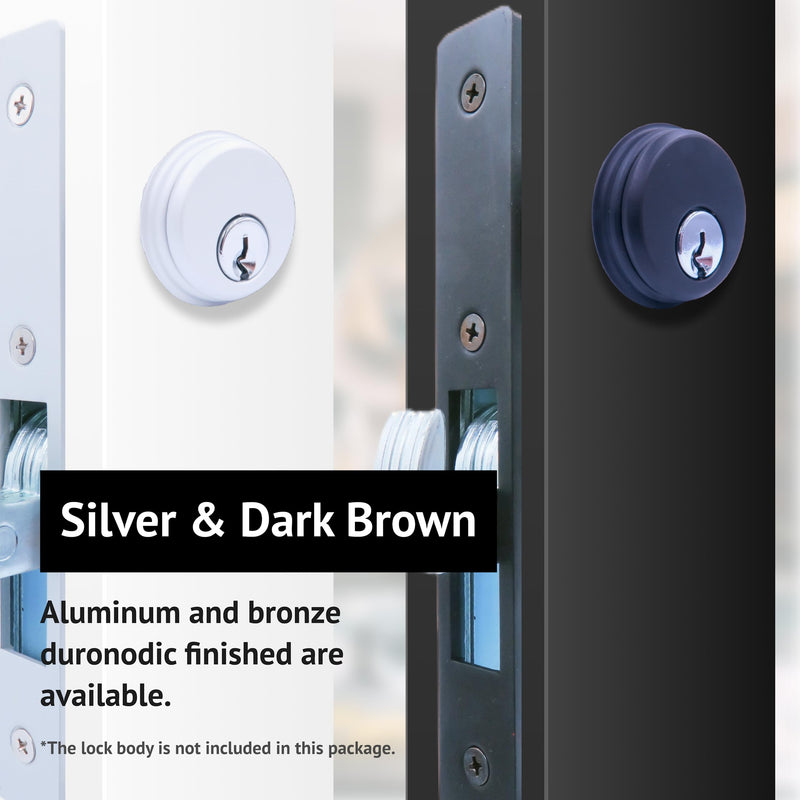 elox Storefront Zinc Mortise Cylinders for Adams Rite Commercial Storefront Door Lock a Pair Packed in Aluminum Finish