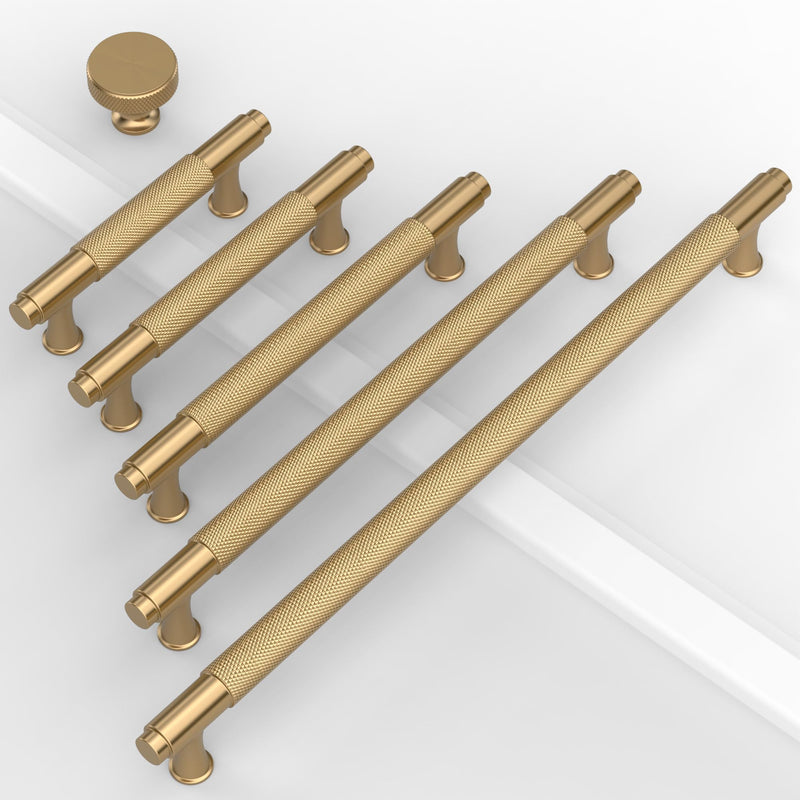 Champagne Bronze Knurled Cabinet Knobs Round Drawer Pulls 30 Pack Champagne Bronze