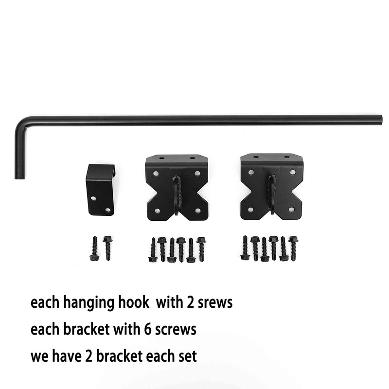 Heavy Duty 24 inch Cane Bolt Drop Rod Gate Drop Pin Steel Material -2 Pack mainly for Double Open Door dicha-24-2pack