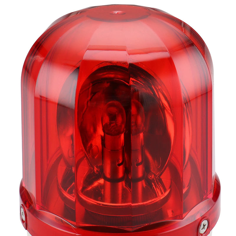 Baomain Warning Lamp Alarm Buzzer LTE-1101J DC 24V 10W Industrial Red Rotary Light