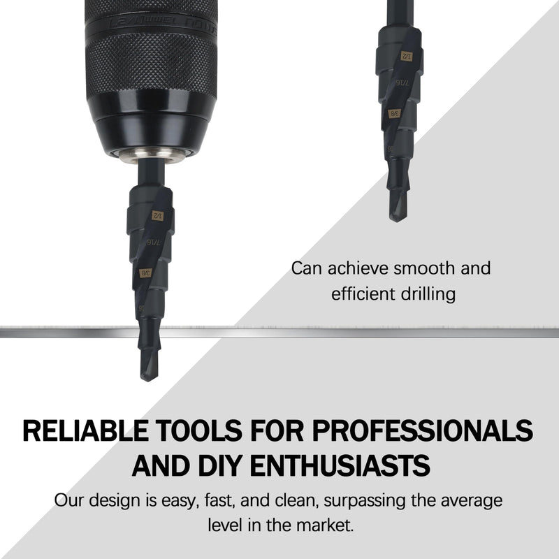 48-89-9241 Shockwave Impact Duty Step Drill Bit for Milwau-kee 1/4"-1/2"