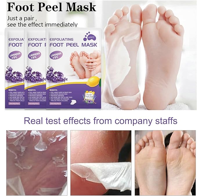 Foot Exfoliating Pack, Foot Exfoliating Pack, Foot Mask, New Packaging, Foot Exfoliating Mask, Dead Skin, Makes Feet Smooth and Beautiful, Unisex 3 Pairs - NewNest Australia