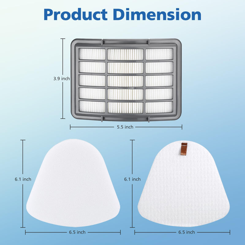 4+2 Pack Filters for Shark Vacuum Navigator Lift Away Filter Replacement Models NV350 NV351 NV352 NV355 NV356E NV360 UV440 UV540 CU500 XFF350 XHF350 4+2 Pack Filters