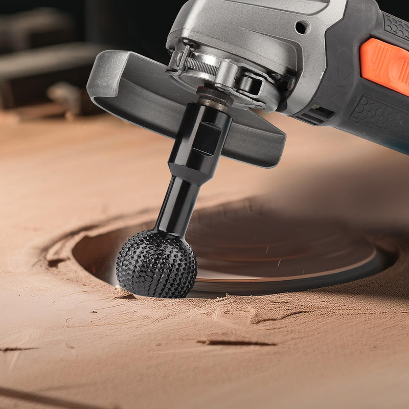 Sphere Rotary Burr with 5/8-11 Threads for 4 1/2 and 5 Inch Angle Grinder, Ball Gouge Angle Grinder Attachments Power Carving Tools for Woodworking Polishing Engraving - NewNest Australia