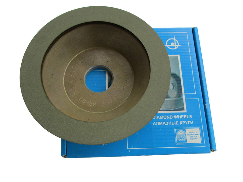 Dia 6 inch (150x20mm.) Hole 1.26" (32mm.) Width: 0.8" (20mm.) Type: 12A2-45 Cup Tool Diamond Grinding Wheel for Carbide (125/100 Micron (150 Grit))