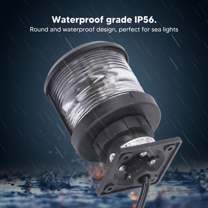 Focket Masthead Light, 225° Light Angle IP56 Masthead LED Marine Navigation Light with 2n.m Visibility Distance, Marine Masthead Boat Light Masthead Deck Light for Sailboats