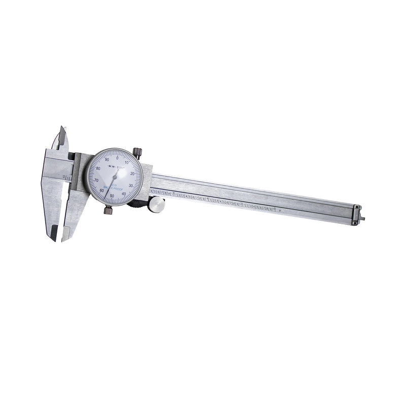 HFS(R) 0-6" Carbon Steel 4 Way Imperial Dial Caliper .001" Shock Proof