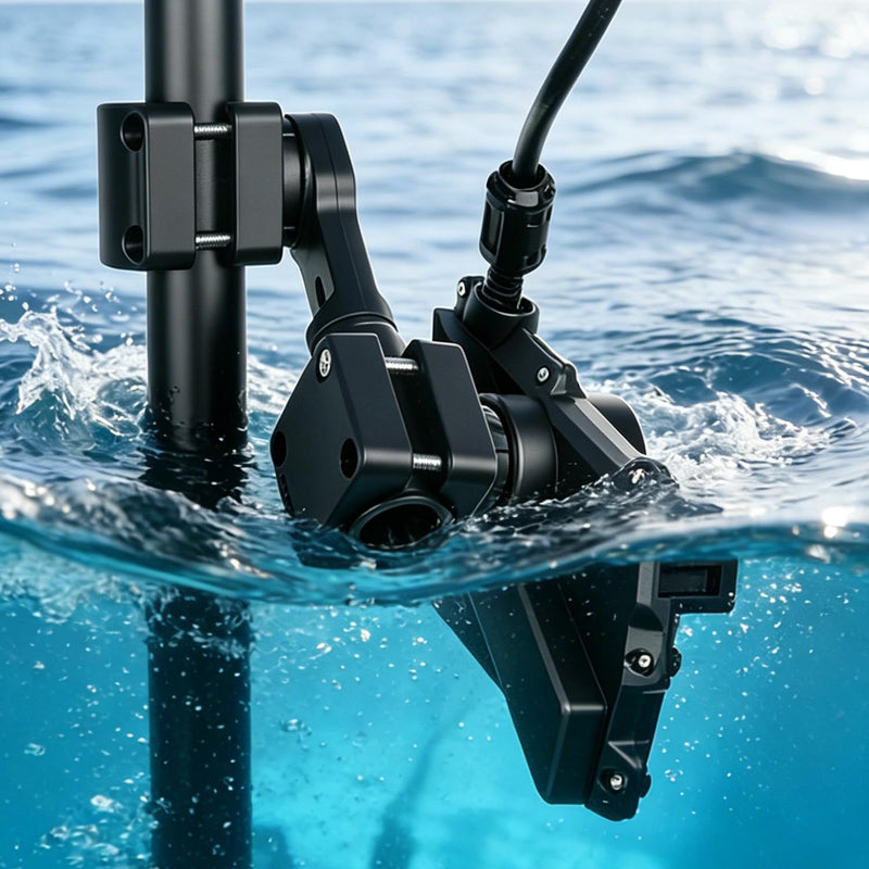 Strg Garmin Livescope LVS34 Transducer 0 Degree Pole Mount, Zero Degree Transducer Pole Mount for Pole & Trolling Motor, Easy Installation - Sturdy and Durable Compatible with Garmin LVS34