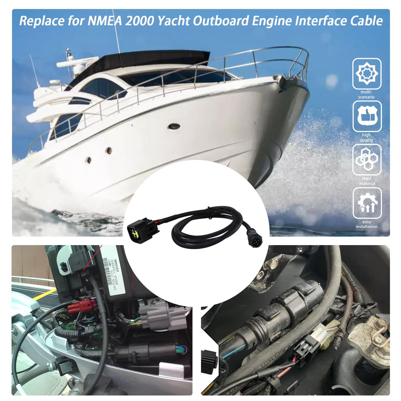 for Yamaha Outboard Engine Interface Cable NMEA2000 Connection,for Yamaha 2006 & Newer(3.3FT Long)